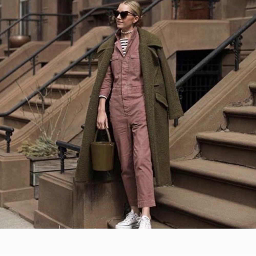 Madewell Pink denim jumpsuit/coverall